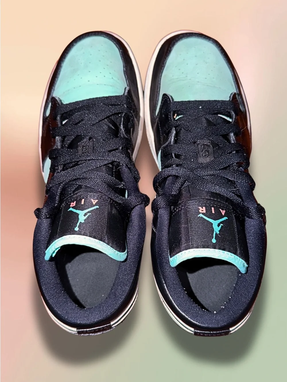 Air Jordan 1 Low SE Tropical Twist GS Black Teal Pink CV9844-301 Size 7Y